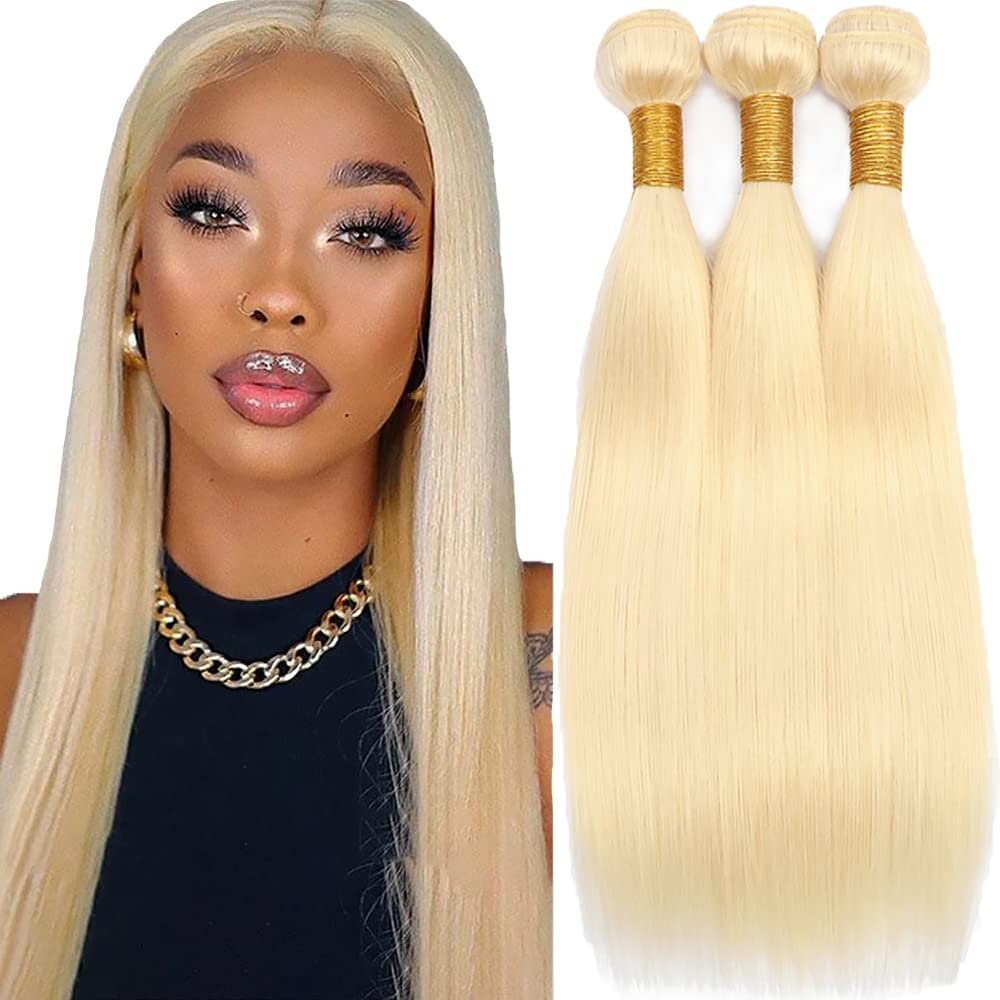 28 30 32 Inch Blonde Bundles Human Hair Soft And Healthy 613 Bundle Hair Weave Unprocessed Brazilian Remy Hair Extensions