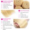 28 30 32 Inch Blonde Bundles Human Hair Soft And Healthy 613 Bundle Hair Weave Unprocessed Brazilian Remy Hair Extensions view 3