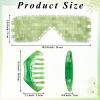 Hercicy 4 Pcs Jade Eye Mask and Hair Comb Set Green Jade Stone Eye Mask White Facial Cooling Set Guasha Scalp Comb Facial Massage Tool for Relax Alleviate Puffiness Esthetician Supplies view 2