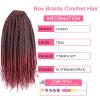 10 Inch Box Braids Crochet Hair Burgundy Crochet Box Braids Pre Looped 7 Packs Braiding Hair for Black Women (10 Inch,7 Packs, Tbug) view 2