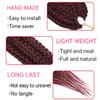 10 Inch Box Braids Crochet Hair Burgundy Crochet Box Braids Pre Looped 7 Packs Braiding Hair for Black Women (10 Inch,7 Packs, Tbug) view 3