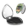 VTCTOASY Travel Makeup Mirror Portable Compact Mirror Office Makeup Mirror Double-Sided Pocket Mirror Magnifying 1x/2x PU Leather Travel Mirror for Daily Work Business Heart Shape view 1