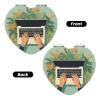 VTCTOASY Travel Makeup Mirror Portable Compact Mirror Office Makeup Mirror Double-Sided Pocket Mirror Magnifying 1x/2x PU Leather Travel Mirror for Daily Work Business Heart Shape view 3