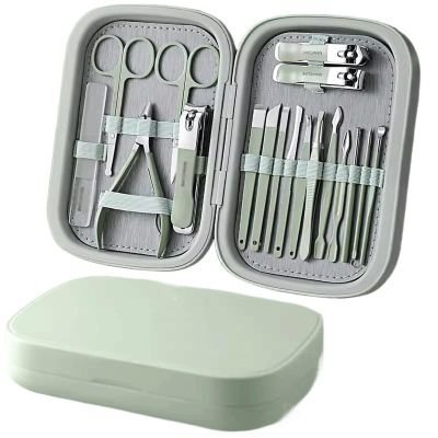 Bustards Nail Clipper Set Nail Clippers Set of Nail Clippers Men's Household Pedicure Original Decoration Foot Skin Scissors Tool Pliers Fingernail Clipper(Green)