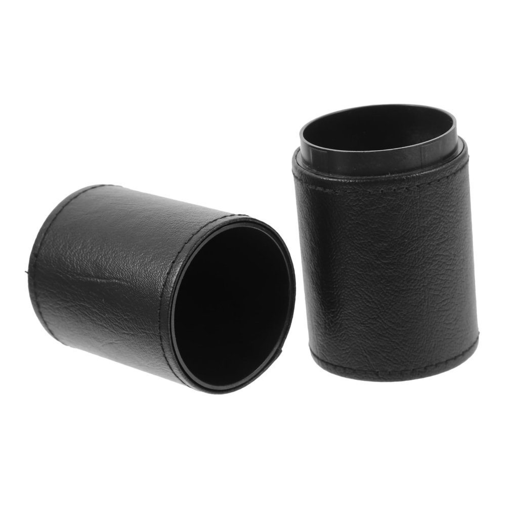 ADOCARN Pu Leather Makeup Brush Storage Tube Vanity Organizer for Bathroom Countertop Brush Cup Pen Holder Desktop Storage Holder