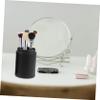 ADOCARN Pu Leather Makeup Brush Storage Tube Vanity Organizer for Bathroom Countertop Brush Cup Pen Holder Desktop Storage Holder view 3