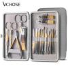 Bustards Nail Clipper Set Grey Nail Clipper Set 8/12/18pcs Manicure Kits Professional Pedicure Set Mens Accessories Personal Care Set Fingernail Clipper(12pcs) view 3