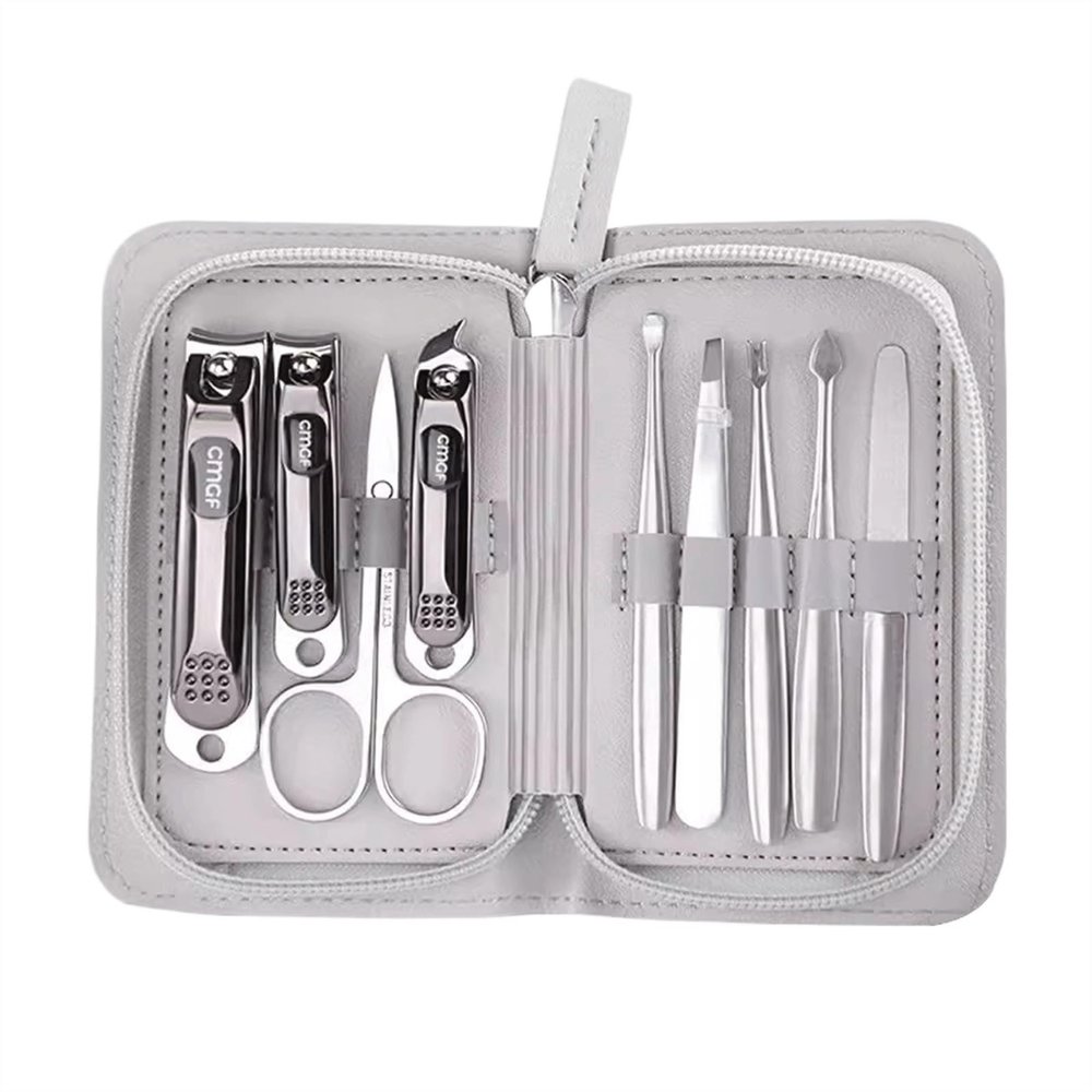 Bustards Nail Clipper Set Nail Clippers Set of Female Nail Clippers Hawkbill Pliers Repair Gray Nail Tools Anti-Splash Nail Groove Special Nail Clippers Fingernail Clipper(Gris)