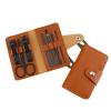 Bustards Nail Clipper Set 7-Piece Nail Clipper Set Complete Set of Household Nail Clippers Manicure and Beauty Tools Portable Nail Clipper Set Fingernail Clipper(Brown) view 1