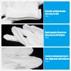 4 Pairs White Gloves, Breathable Cotton Gloves for Dry Hands Sleeping, Washable Eczema Moisturizing Glove Overnight for Women Men, Christmas Wedding Costume Work Glove for Serving Inspection view 4