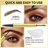 2 in 1 Long-Lasting Eyebrow Pencil and Brow Up-Grade Gel, Light Brown and Brown Shades (1#Light Brown) view 2