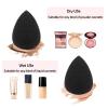 12 pcs Makeup Sponge Blender Sponges for Liquid, Cream, and Powder, Make up sponges for foundation Powder Puff Face Triangle Face Makeup Puff Wet Dry Dual-Use (Black) view 2