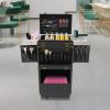 Beauty Salon Luggage, Large Makeup Train Case with 4 Wheels, Black Lockable Multi-Functional Cosmetic Suitcase Hair Stylist Rolling Case Organizer Box for Manicurists, Hairstylists, Beauticians view 3