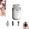 Capsule RazorUsb Charging Mini 2-In-1 Portable Electricshaver Travel Razor with Nose Hair Trimmer Waterproof Washable Rotary Razorfor Shaving Beard and Trimming Nose Hair Men Shaver (1pcsb) view 1