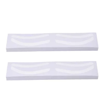 100 Sheets Eyebrow Adhesive Stencils Disposable Eyebrow Shaping Stickers Microblading Yebrow Stencil Stickers Eyebrow Stamp Tape for (TYPE C)