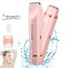XYOUWEI Electric Shaver for Women, 2 in 1 Bikini Trimmer, USB Rechargeable Electric Razors Body Hair Trimmer for Face Leg Bikini Underarm Arm view 1