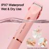 XYOUWEI Electric Shaver for Women, 2 in 1 Bikini Trimmer, USB Rechargeable Electric Razors Body Hair Trimmer for Face Leg Bikini Underarm Arm view 3