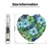 Green and blue hibiscus flowers Makeup Mirror 2-Sided 1X/2X Magnification Compact Mirror Small Pocket Mirror for Purse Folding Portable Handheld Mirror Travel Makeup Mirror for Gift Heart Shape view 3