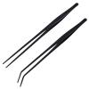 kobeIeen Stainless Steel Aquarium Tweezers Set 27cm Practical Plant & Reptiles Feeding Tool Straight and Curved Head Practical view 1