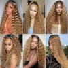 10 12 14 inch Ombre Human Hair Bundles 1B27 Honey Blonde Bunldes Deep Wave Bundles Human Hair Wet And Wavy Bundle Hair Real Unprocessed Virgin Weave Hair For Black Women view 3