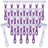 Leriton 48 Count Women's Disposable Razors Bulk Purple 3 Blade Sensitive Skin Bikini Line Razor for Bathing Hotel Travel view 1