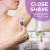 Leriton 48 Count Women's Disposable Razors Bulk Purple 3 Blade Sensitive Skin Bikini Line Razor for Bathing Hotel Travel view 4