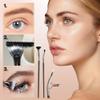 Folding Angle Scalloped Lash Brush,Mascara Brush Eyelash Comb Separator for Upper Lower Eye Lash,Foldable Curled Eyelash Brush Eye Makeup Tools (6 PCS) view 3