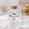 Fornixe Personlized Honeymoon Sand Jar, Heart Shaped Glass Jars with Customised Text Date Custom Sand Bottles Keepsake Jar for Decorations, Wedding Party Favors(Style4) view 2