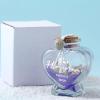 Fornixe Personlized Honeymoon Sand Jar, Heart Shaped Glass Jars with Customised Text Date Custom Sand Bottles Keepsake Jar for Decorations, Wedding Party Favors(Style4) view 4