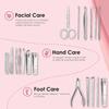 18 Pieces Manicure Kit, Pedicure Tools for Feet, Nail Clipper, Ear Pick Tweezers, Manicure Pedicure Set for Women and Men (Brown) view 3