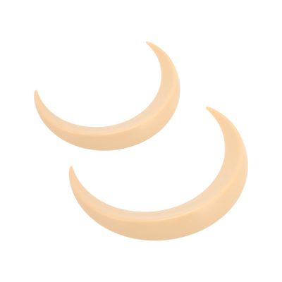 2Pcs Moon H Fork ABS Deco Moon Hairpin H S H Clip Set for Daily Shop Plays Black H Styling Accessories (Beige)