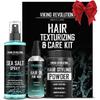 Viking Revolution Sea Salt Spray for Hair Men (8fl oz), Hydrating Hair Oil for Men with Vitamin E (3.38fl oz) and Styling Powder (1oz) - Mens Styling Texturizing Kit view 1