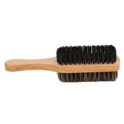 Beard Brush, Easy to Carry Easy to Control the Brush Beard Comb Rubber Wooden Handle for Men for Maintenance