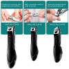 HBYPRO Heavy Duty Nail Clippers for Thick Nails for Seniors Stainless Steel Fingernail Toenail Clippers for Men Women Adult with Nail File, Black view 3
