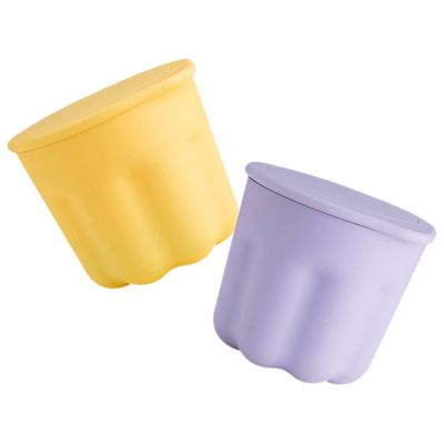 ADOCARN 2sets Makeup Brush Cleaning Bowl Silicone Cleansing Boxes for Care Compact Design Versatile Drying Rack Non-deforming Gentle Bristles