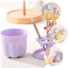 ADOCARN 2sets Makeup Brush Cleaning Bowl Silicone Cleansing Boxes for Care Compact Design Versatile Drying Rack Non-deforming Gentle Bristles view 3