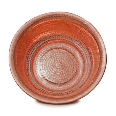 Hand-Hammered Copper Basin, Portable Pedicure Foot Soak Copper Bowls, Copper Fire Bowl for Camping Picnic Incinerator Barrel (14.96in38cm)
