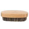 Beard Brush for Men & Women, Pocket Mustache Styling Tool with Soft Wood Massage Bristles, Beard Straightener Grooming Comb for Travel & Daily Use view 1