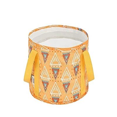 Collapsible Foot Bath Tub - Portable Spa Basin with Handle, Water Bucket for Camping and Outdoor Use(Yellow)