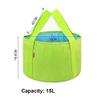 15L Collapsible Foot Basin Portable Durable Camping Water Bucket Foldable Travel Foot Soak Wash Basin with Handle(Green) view 2