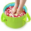 15L Collapsible Foot Basin Portable Durable Camping Water Bucket Foldable Travel Foot Soak Wash Basin with Handle(Green) view 4