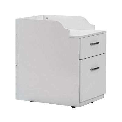 AVIGNON Pedicure Trolley Pedi Rolling Cart with Back Cabinet Nail Salon Spa Storage Pedicart, Large, White