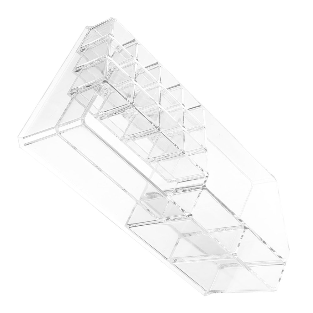 ADOCARN Clear Cosmetic Storage Organizer with Diamond Pattern Multi-functional Makeup Holder for Lipsticks Brushes Skincare Products Elegant Vanity Decor