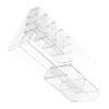 ADOCARN Clear Cosmetic Storage Organizer with Diamond Pattern Multi-functional Makeup Holder for Lipsticks Brushes Skincare Products Elegant Vanity Decor view 1
