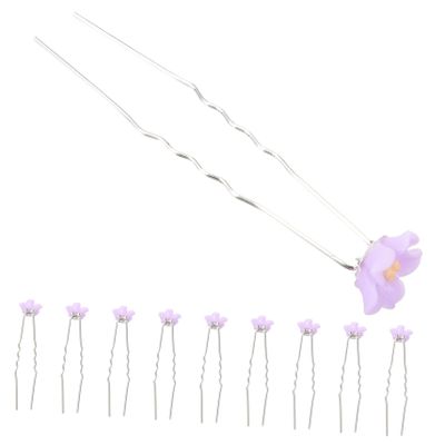 ADOCARN 10pcs Flower Hair Pin u Shaped Hair Clip for Women Decorative Accessories for Wedding Girl Accessories Flower Decor