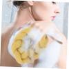 ADOCARN 2pcs Exfoliating Shower Loofah Sponges for Men and Women Long Bath Scrubber Balls for Body Cleanse Rich Bubbles for Refreshing Shower Experience Ginger Yellow Matcha Green view 3