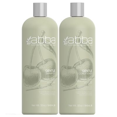 ABBA - Pure Gentle Shampoo & Conditioner Soothing & Nourishing Value Duo Set  Cherry Bark & Aloe, 32 fl oz Each