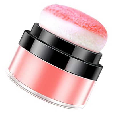 PLAFOPE 5pcs Mineral Makeup Blush Powder for Cheeks Shimmer Blush Puff Face Cushion