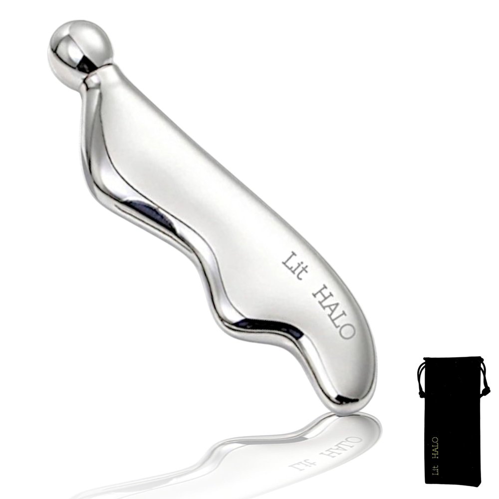 4-in-1 Gua Sha Massager: Stainless Steel Cryo Gua Sha Facial Tools for Face, Neck, Body  Lymphatic Drainage Massager, Facial Roller, Reduce Puffiness, Improve Circulation Beauty Tools