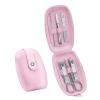 Bustards Nail Clipper Set 6Pcs Manicure Set for Women Girls, Nail Clippers Kit, Stainless Steel Nail Clipping Tools Portable Travel Grooming Kit with Stylish Leather Case Fingernail Clipper(Pink) view 1